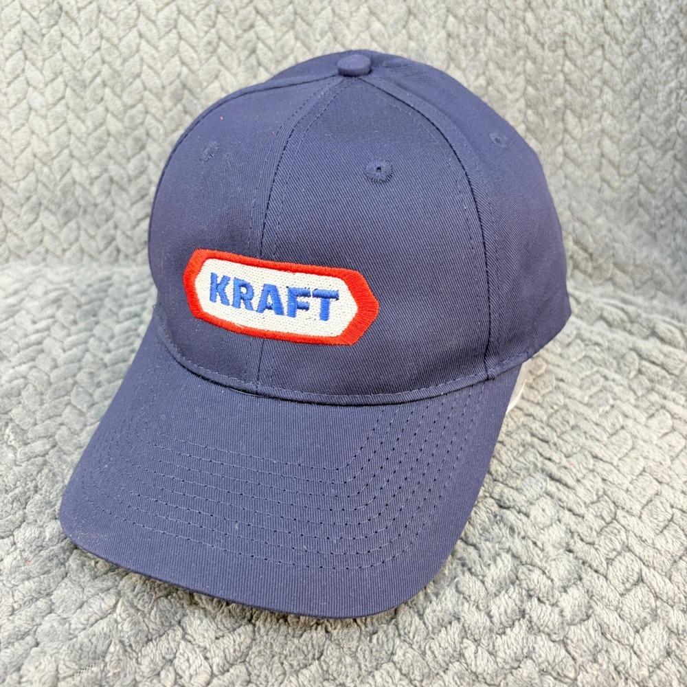 Port &‎ Company Kraft Foods Logo Baseball Cap Hat Navy Blue Adjustable